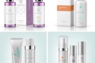 design professional product box, label and packaging for cosmetics