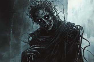 draw horror character illustration