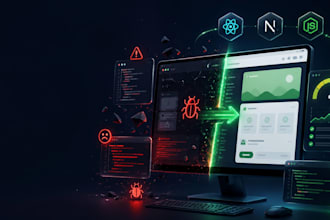 fix react nextjs nodejs bugs errors and improve performance