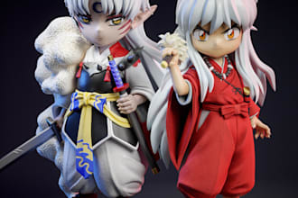 do chibi character,anime vinyl prototyping,mini toys,figure statues for 3d print