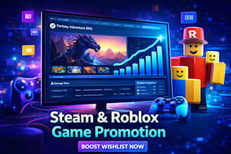 steam game promotion steam game marketing roblox game increase wishlist growth