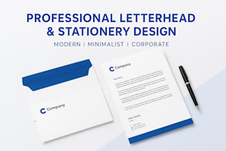 design professional letterhead and business stationery
