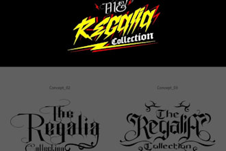 do design a unique old english font logo, gothic, vintage and classic style