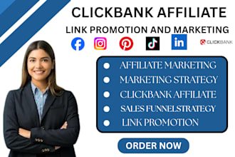 do clickbank affiliate marketing link promotion, promote amazon temu teespring