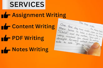 do neat handwritten assignments and fast typing work
