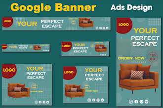 design stunning google ads banner and web banner