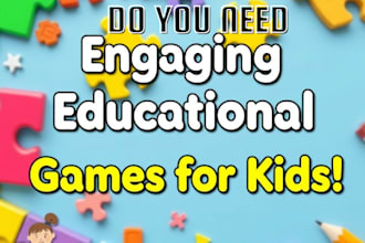 create ar game character, educational puzzle game and learning games for kids