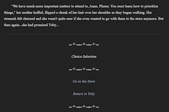 create a choose your own adventure story