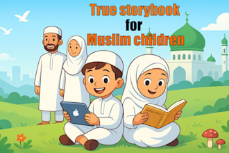 write and design true islamic story books for muslim children