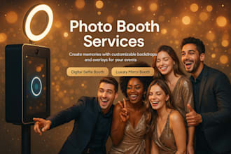 design photo booth template and overlays for your event and party decoration