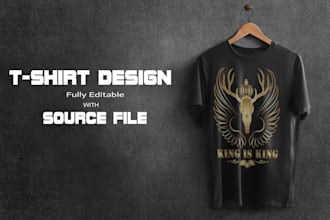 design trendy custom t shirts with source files for pod stores