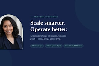 be your fractional coo to implement scalable systems for faster growth