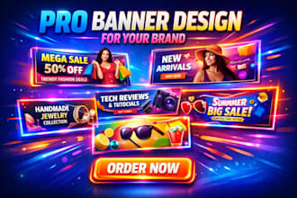 design professional website banner, web slider shopify banner, and hero image