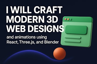 craft modern 3d web design and animation using r3f, blender, and react