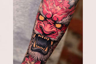make a custom tattoo sleeve art as you want
