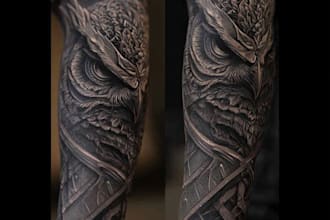 draw a attractive tattoo sleeve art