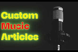 write music articles and reviews