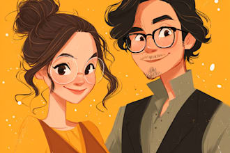 draw family portrait color drawing