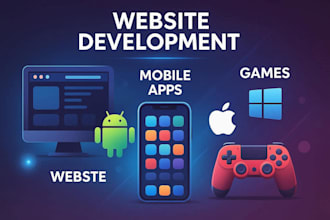 do landing page, website, mobile games, crypto games, react, shopify