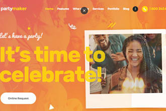 design party rental website, photo booth rental website with online booking