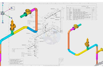 design piping plan, 2d 3d isometric, steel structure, fabrication dwg