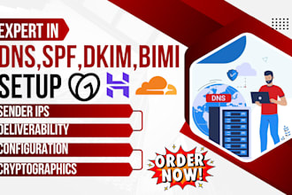 setup dns spf dkim bimi godaddy hostinger cloudflare for mailchimp klaviyo yotpo