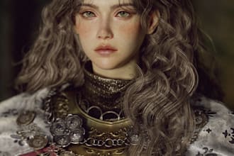 make 3d realistic character, 3d cgi character in maya, ue for film, game or nft