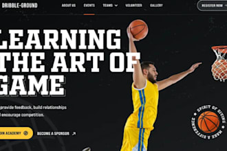 design squarespace basketball club website corporate office website sports club
