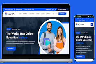 build lms education website online course website education, elearning website
