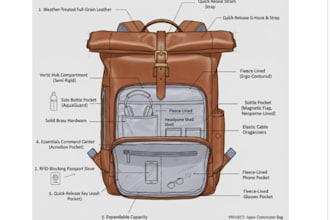 design tech pack, pattern and sketch for custom handbag, purse, or crossbody bag