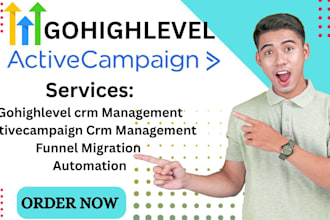 setup automation in activecampaign and gohighlevel, funnel migration to hubspot