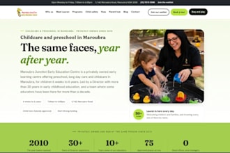 design wix childcare assistant website daycare kindergarten website