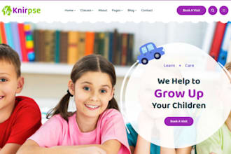 design wix childcare assistant website daycare kindergarten website