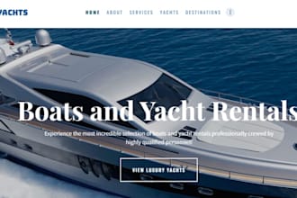 wix wordpress yacht website boat website boat rental boat tour agency website
