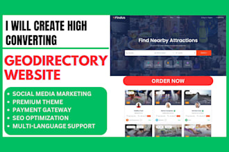 design geodirectory website directory iistingpro hivepress website