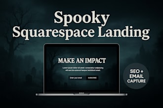design a spooky squarespace landing page that converts