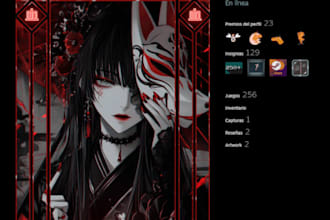 design fully animated steam artwork for your profile