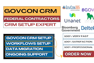 setup govcon CRM zoho bidspeed deltek vantagepoint unanet govcon365 wincenter