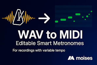 convert moises ai wav to editable midi metronome