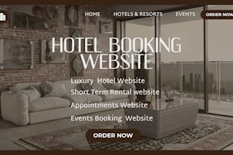 design hotel booking, booking website, hotel website, short term rental