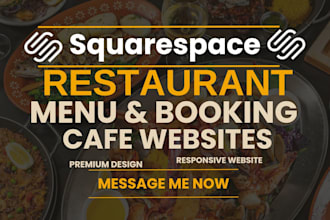 build squarespace restaurant and café websites with menu booking development