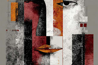 create abstract geometric digital art
