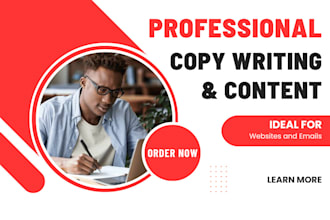 do website copywriting, email copywriting, website content