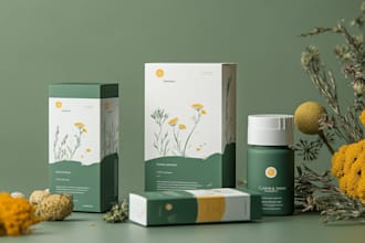 design a cute product packaging or label