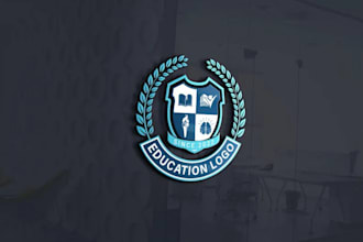 design education logo for school, college, university, academy, institute