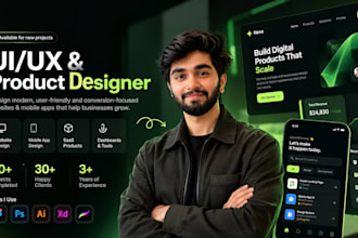 do UI UX design, website, dashboard, mobile app UI UX design