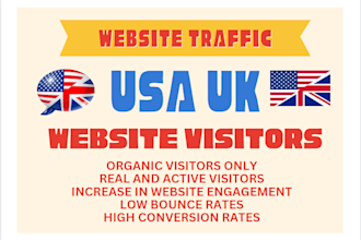 do organic website traffic to increase sales UK,USA