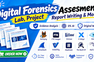 do digital forensics , computer forensics task, lab, assessment and projects
