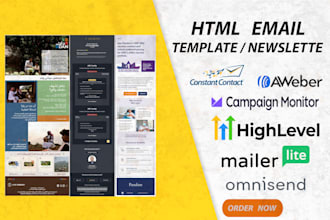 design responsive HTML email template newsletter