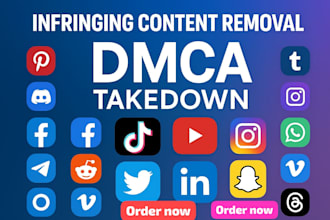 send dmca takedown notice to remove copyright infringement all over the internet